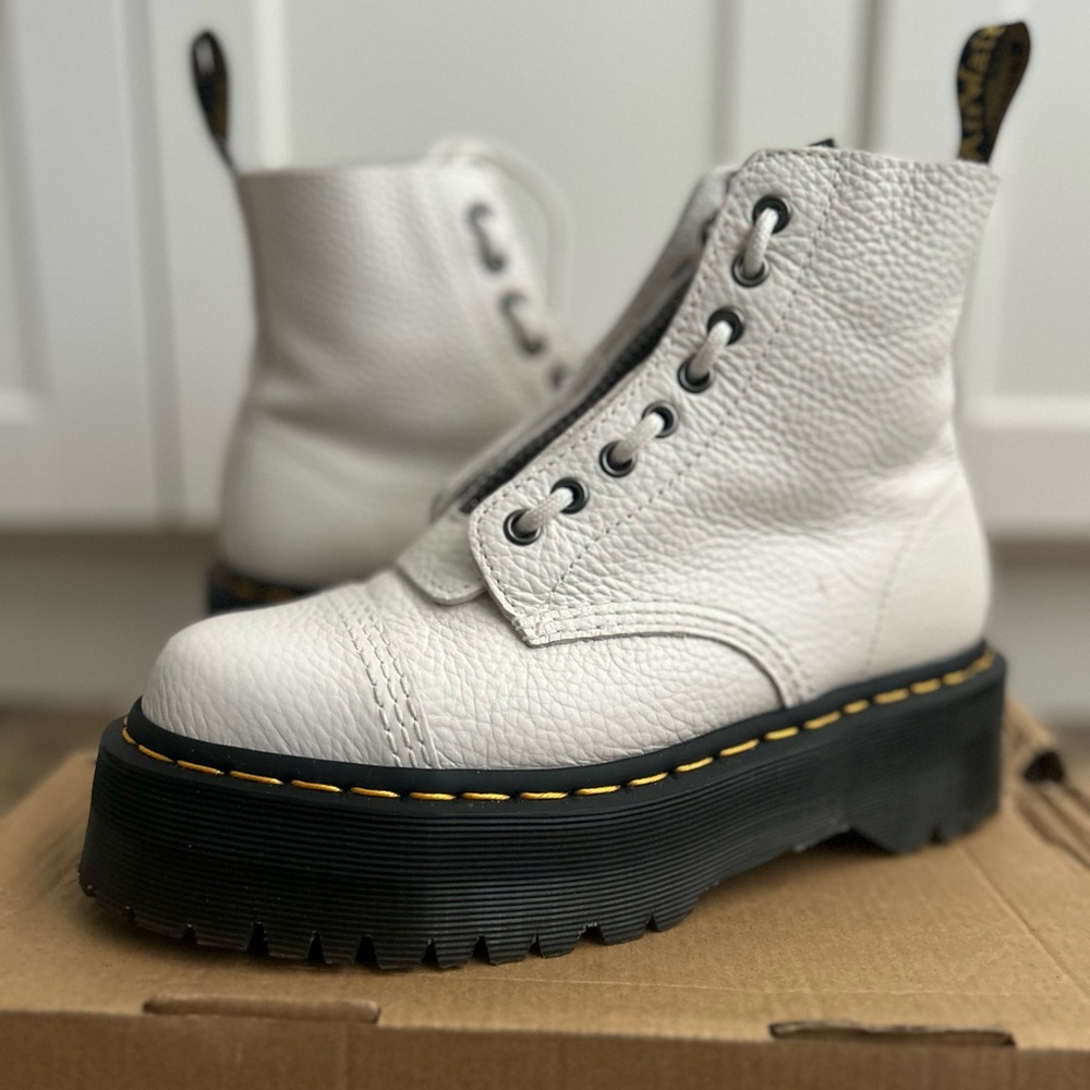 Dr. Martens White Combat Boots